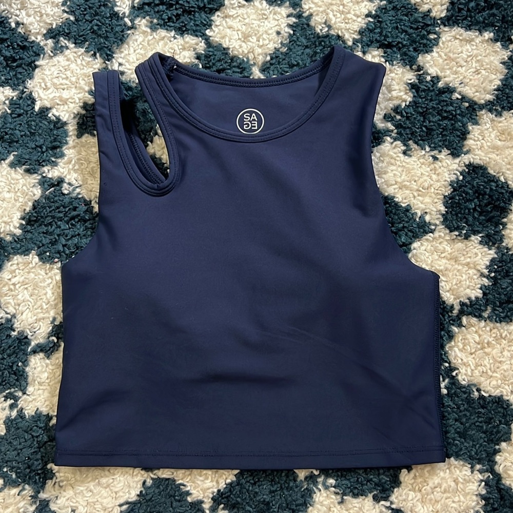 Navy Workout Top